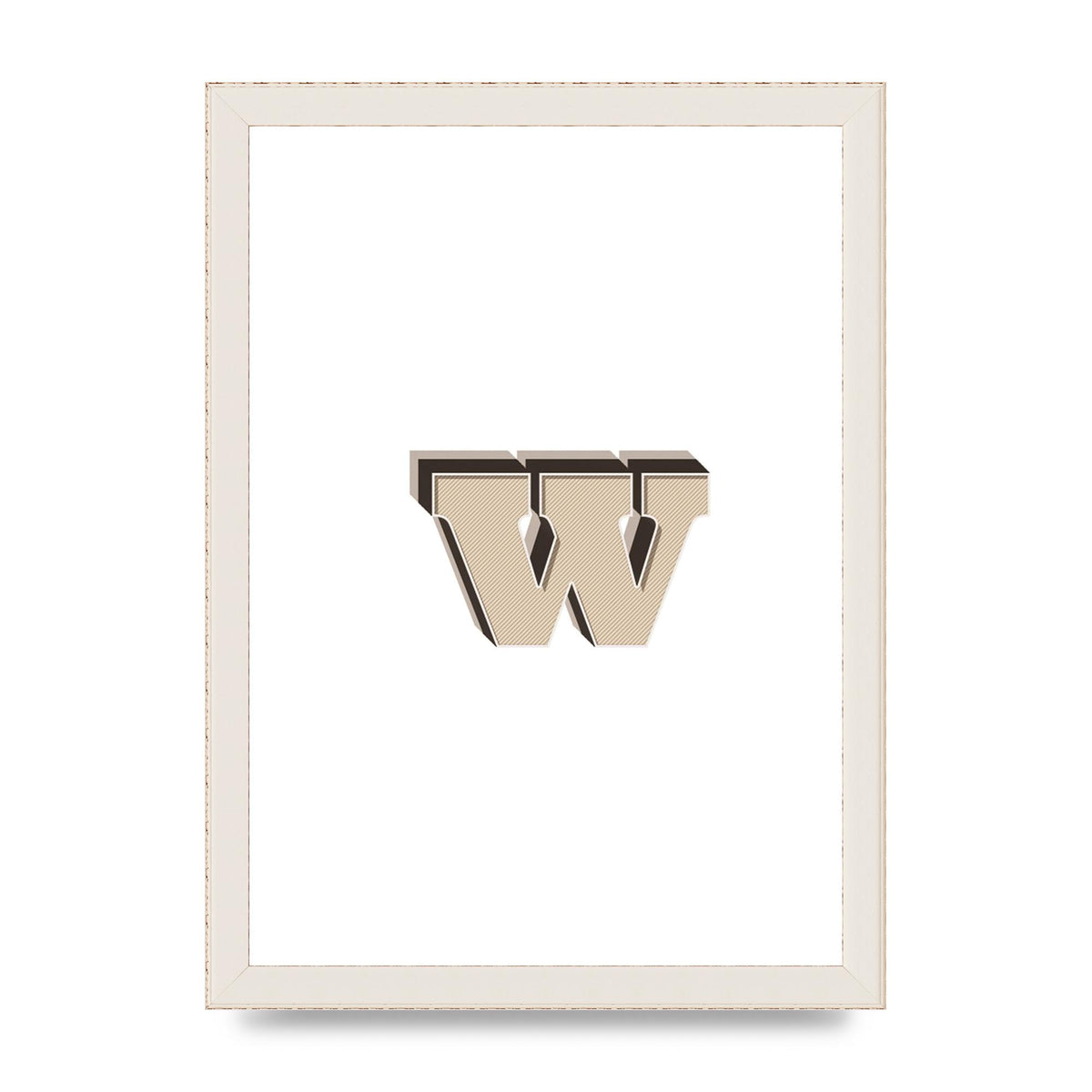 Alphabet Mix Match W" Wall Art - A4 framed
