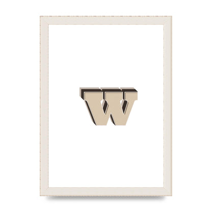 Alphabet Mix Match W" Wall Art - A4 framed
