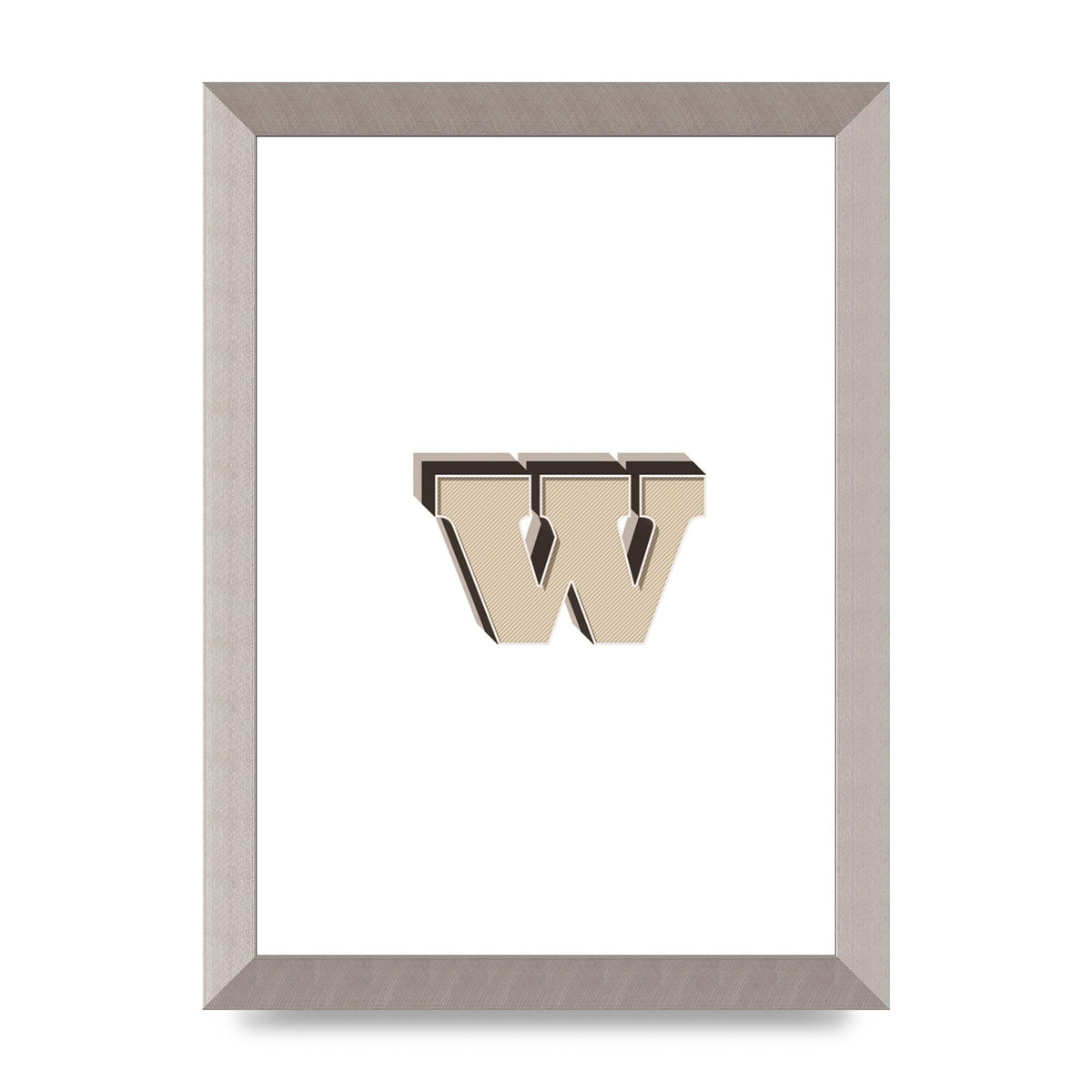 Alphabet Mix Match W" Wall Art - A4 framed