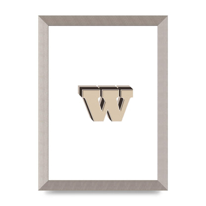 Alphabet Mix Match W" Wall Art - A4 framed