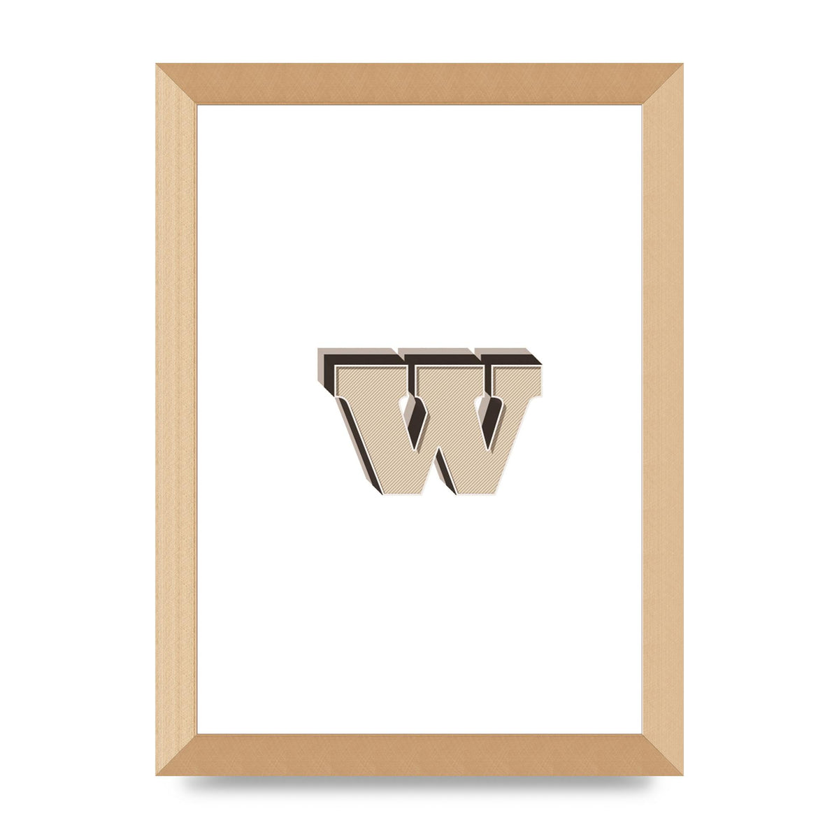 Alphabet Mix Match W" Wall Art - A4 framed
