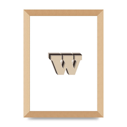 Alphabet Mix Match W" Wall Art - A4 framed
