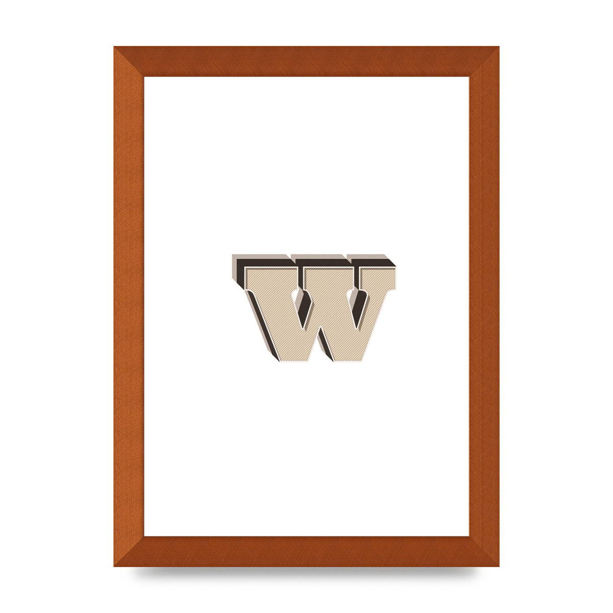 Alphabet Mix Match W" Wall Art - A4 framed
