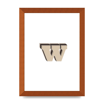 Alphabet Mix Match W" Wall Art - A4 framed