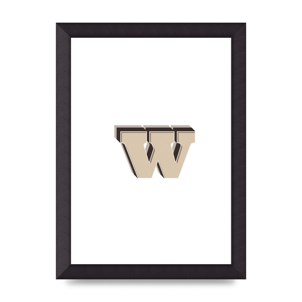 Alphabet Mix Match W" Wall Art - A4 framed
