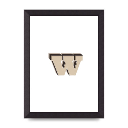 Alphabet Mix Match W" Wall Art - A4 framed