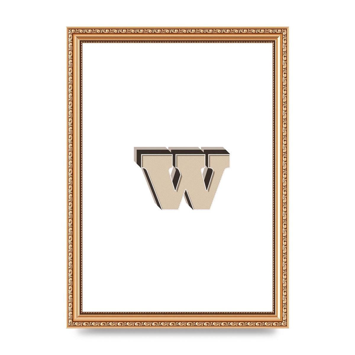 Alphabet Mix Match W" Wall Art - A4 framed