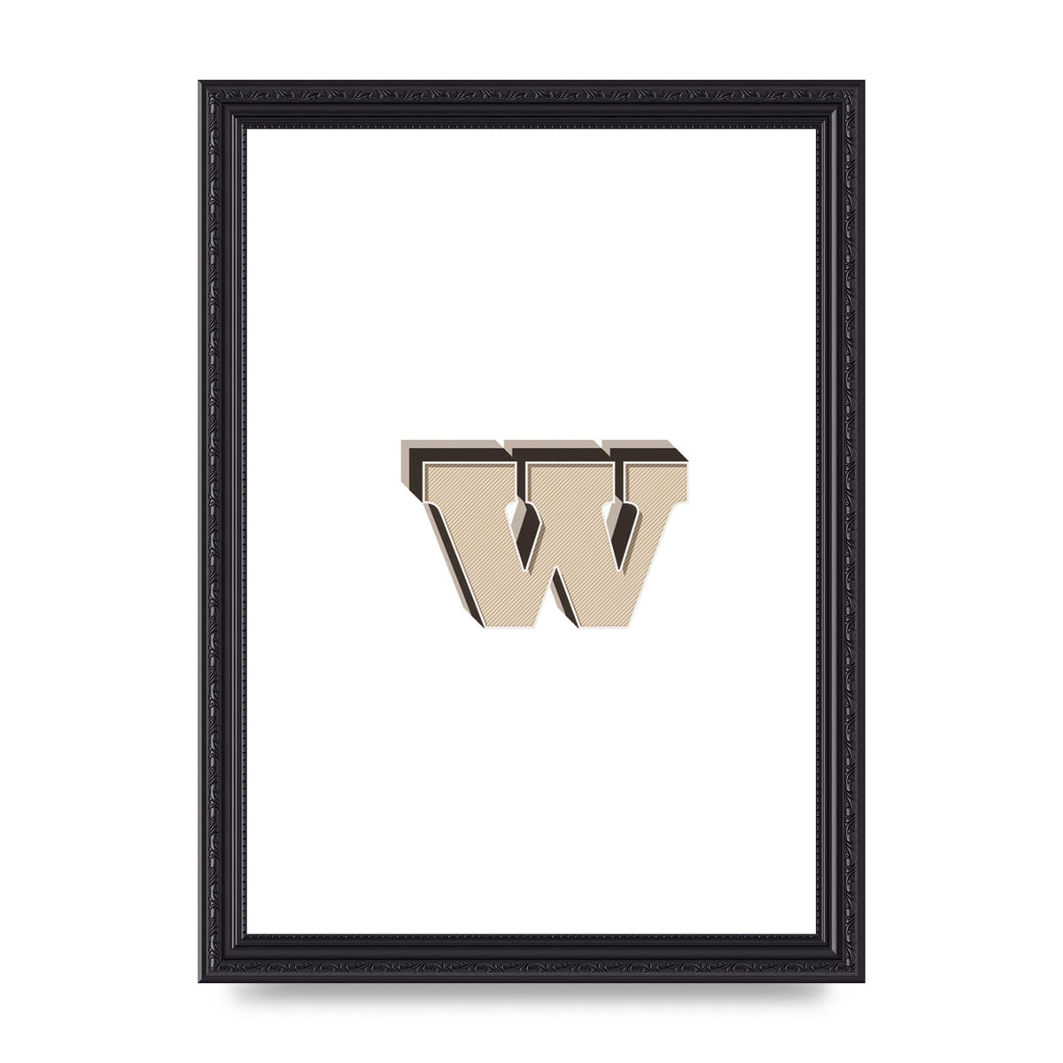 Alphabet Mix Match W" Wall Art - A4 framed