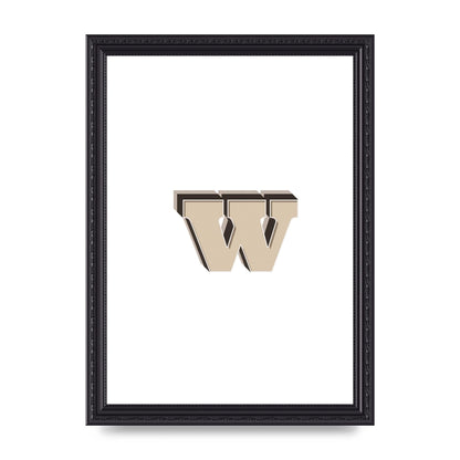 Alphabet Mix Match W" Wall Art - A4 framed