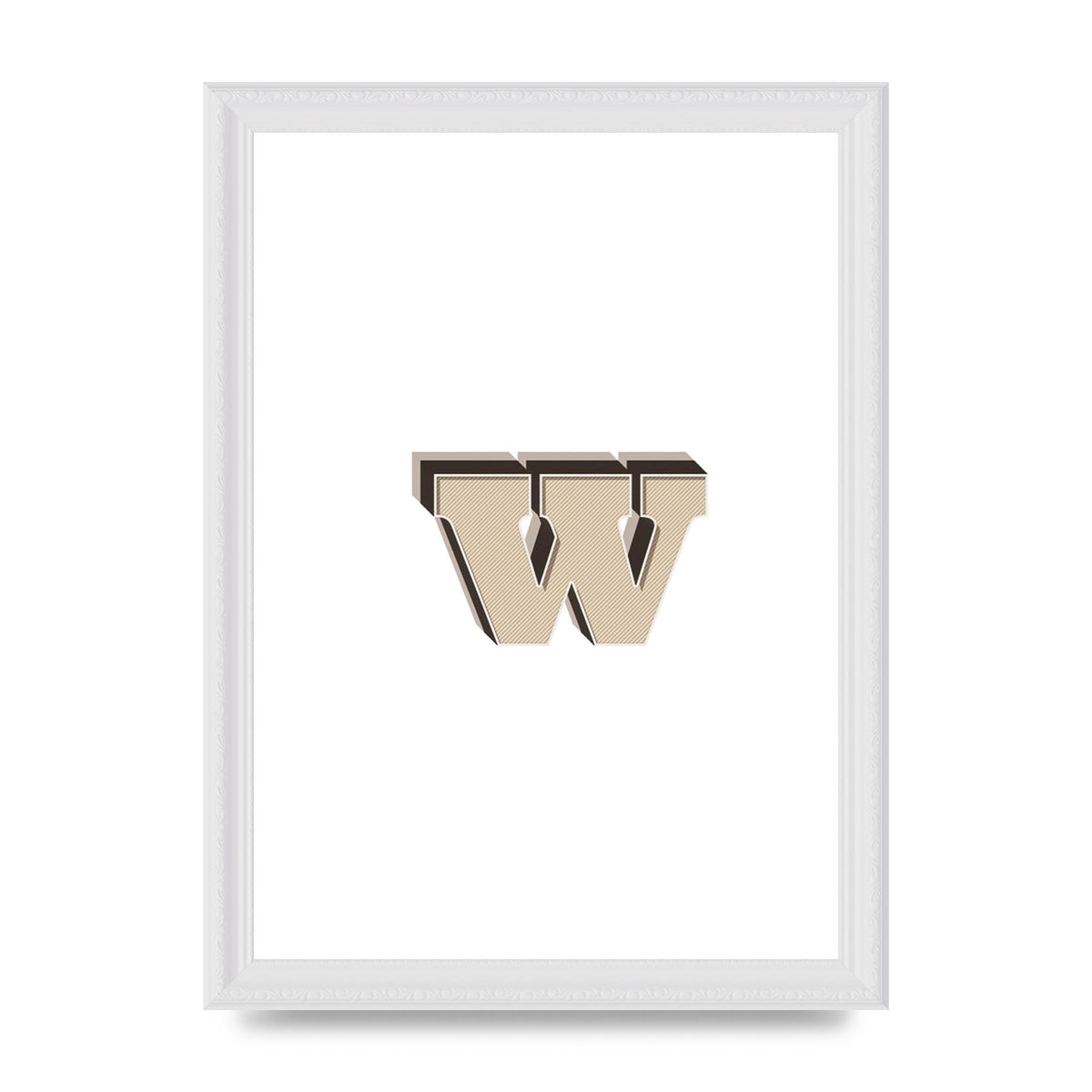Alphabet Mix Match W" Wall Art - A4 framed