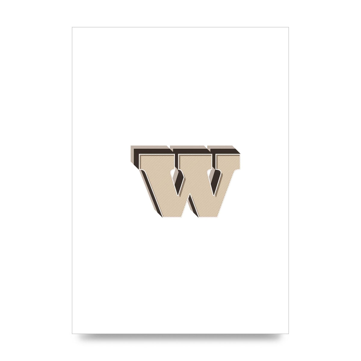 Alphabet Mix Match W" Wall Art - unframed print