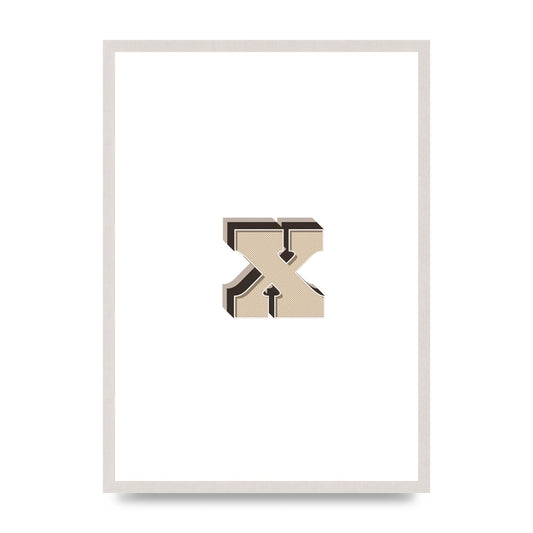 Alphabet Mix Match X" Art For The Home - A2 framed