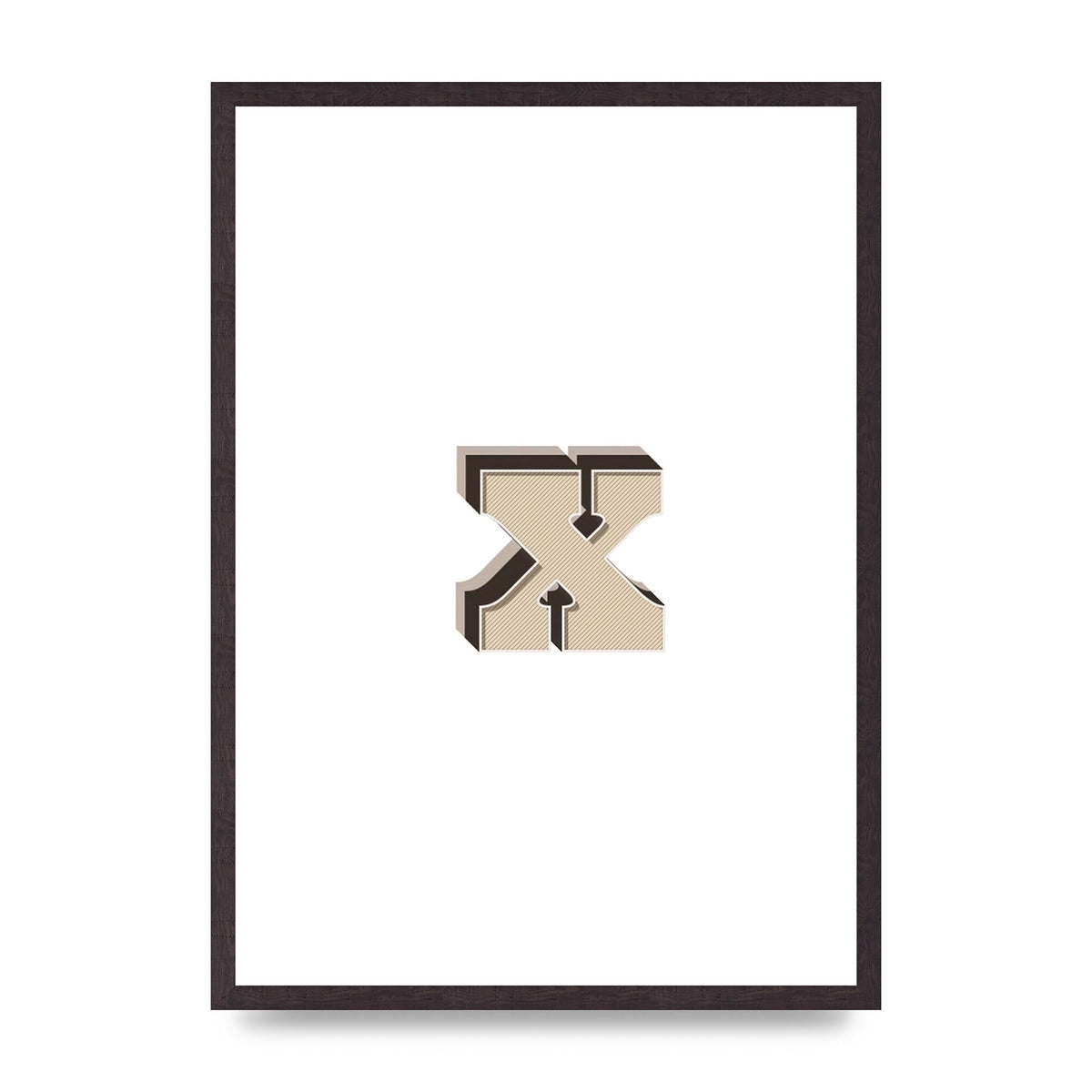 Alphabet Mix Match X" Art For The Home - A2 framed
