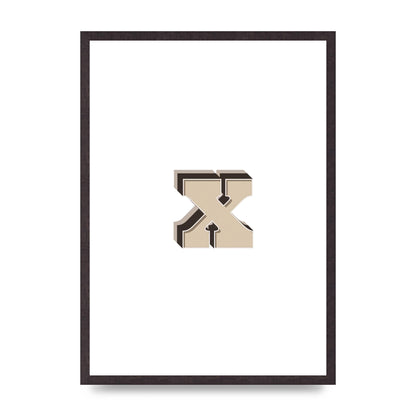 Alphabet Mix Match X" Art For The Home - A2 framed