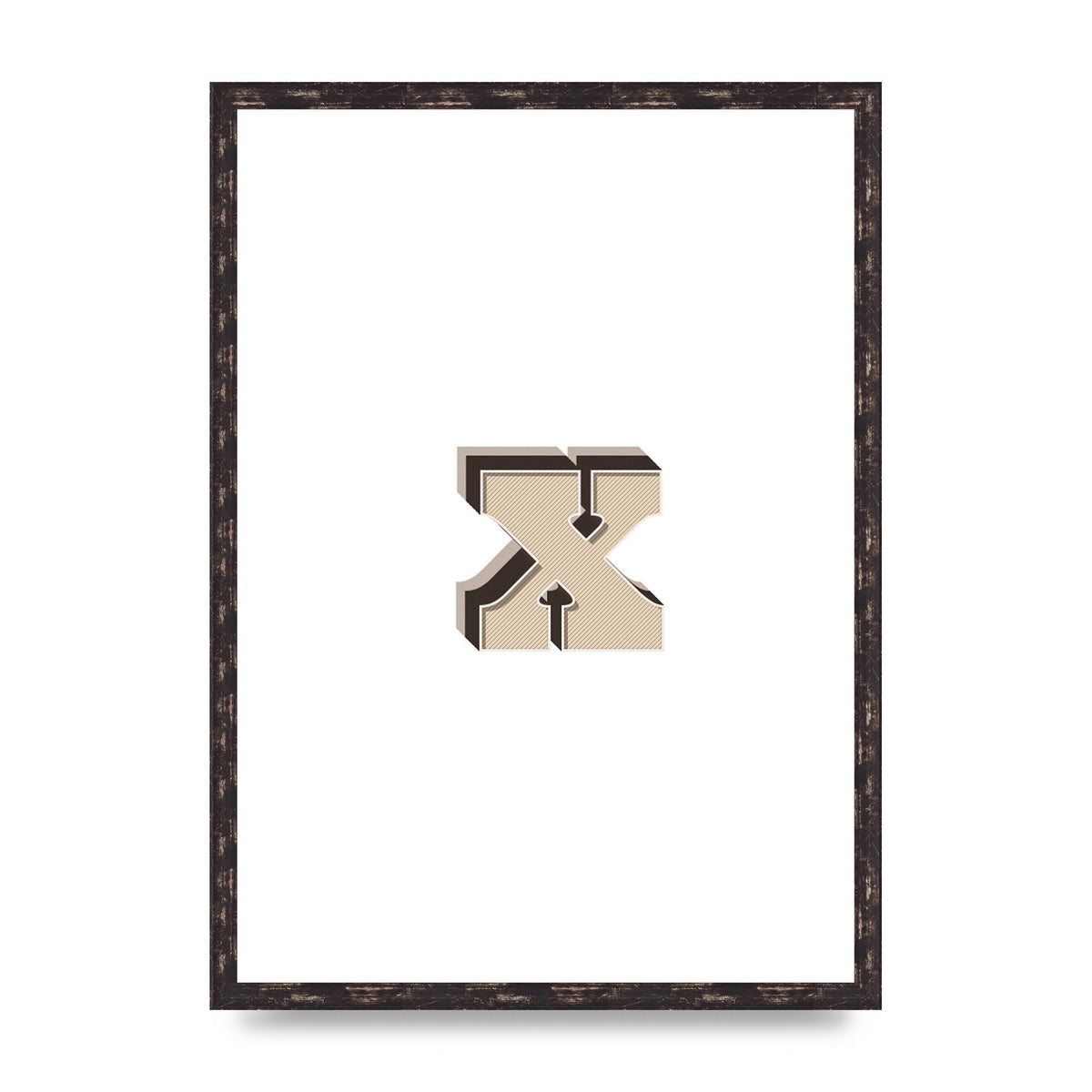 Alphabet Mix Match X" Art For The Home - A2 framed