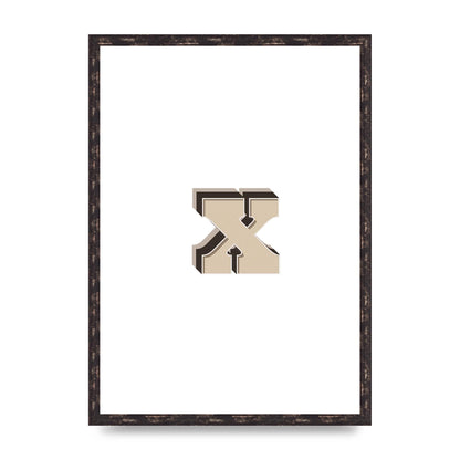 Alphabet Mix Match X" Art For The Home - A2 framed