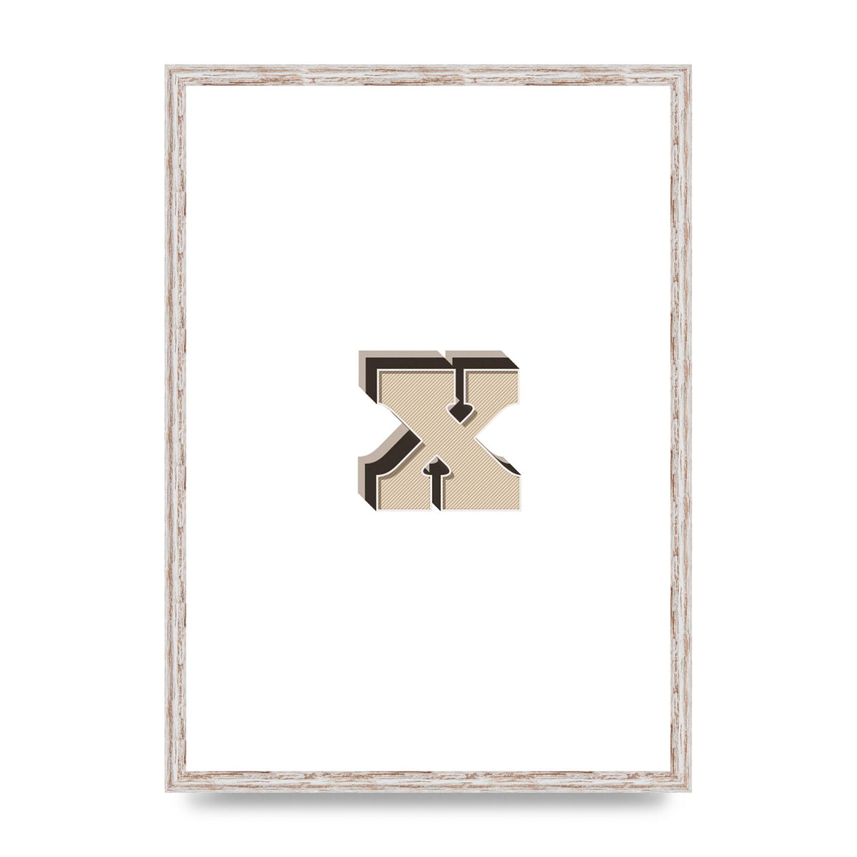 Alphabet Mix Match X" Art For The Home - A2 framed
