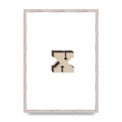 Alphabet Mix Match X" Art For The Home - A2 framed