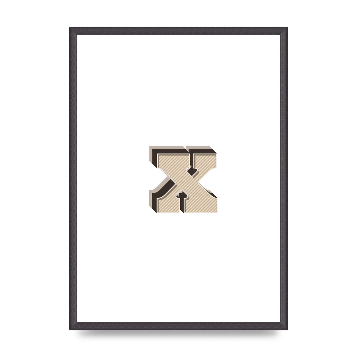 Alphabet Mix Match X" Art For The Home - A2 framed