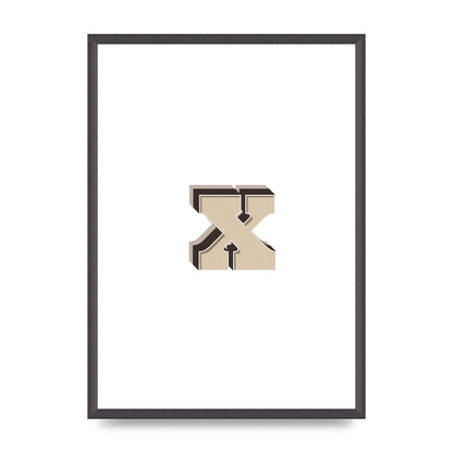 Alphabet Mix Match X" Art For The Home - A2 framed