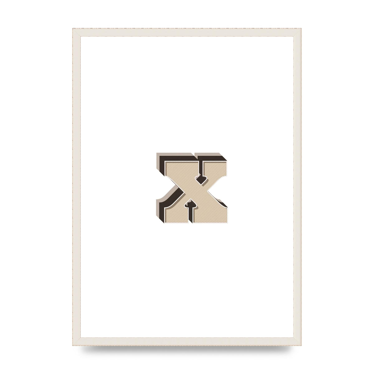 Alphabet Mix Match X" Art For The Home - A2 framed