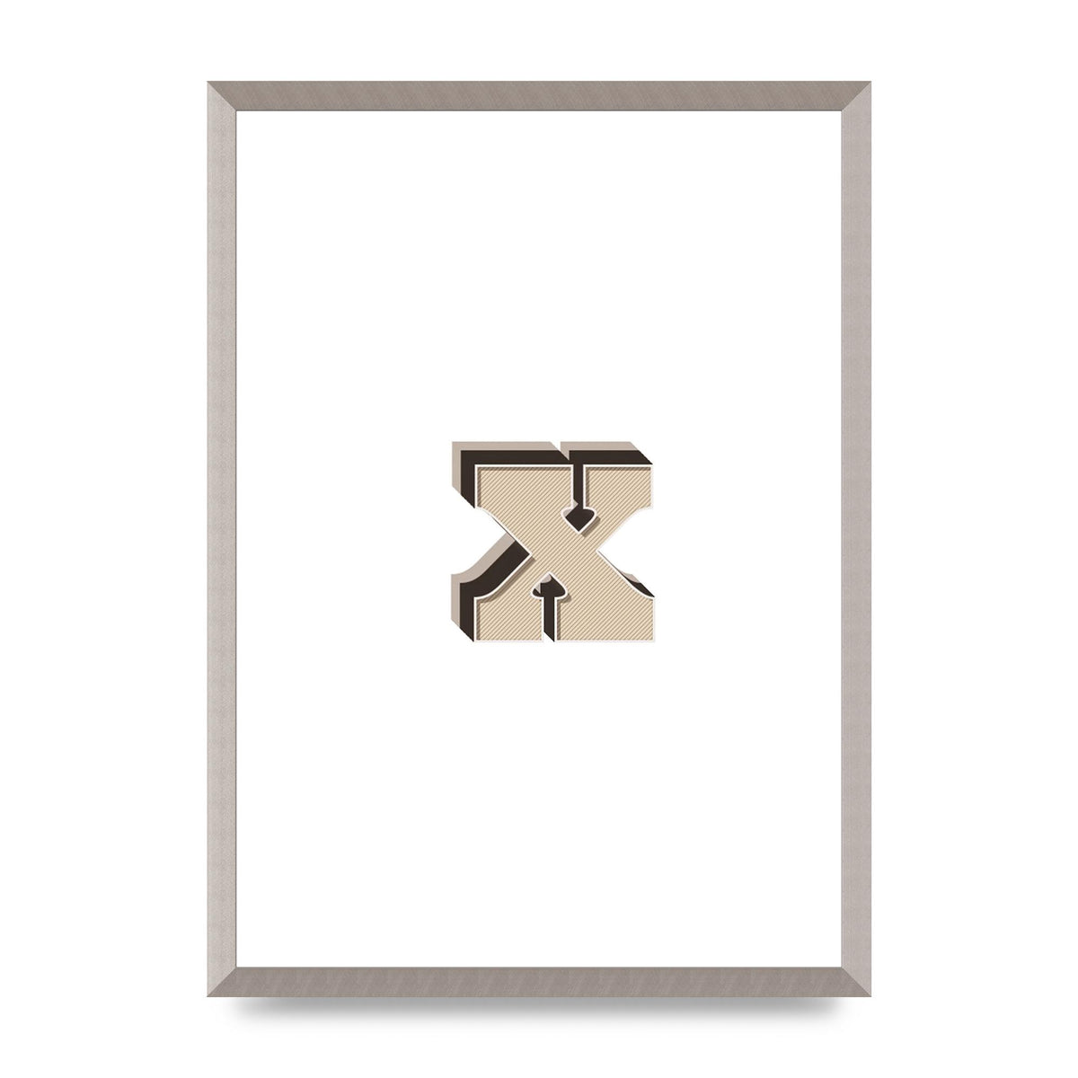 Alphabet Mix Match X" Art For The Home - A2 framed
