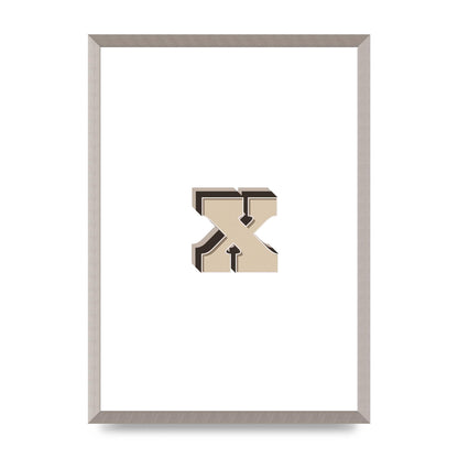 Alphabet Mix Match X" Art For The Home - A2 framed
