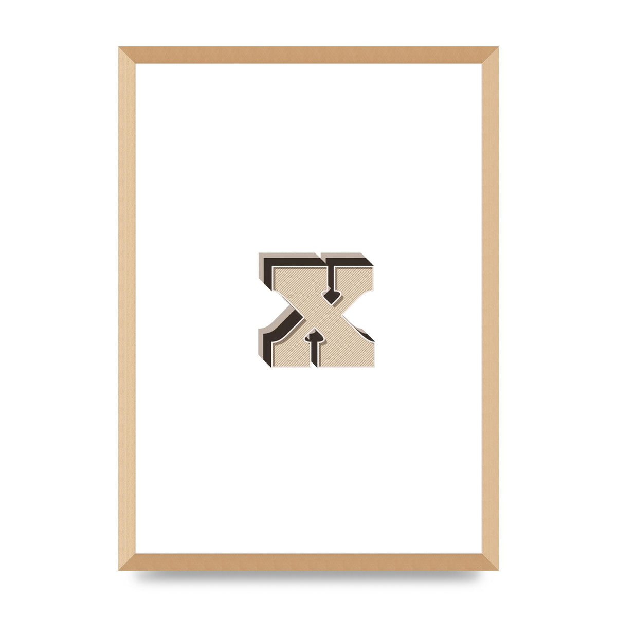 Alphabet Mix Match X" Art For The Home - A2 framed