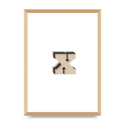 Alphabet Mix Match X" Art For The Home - A2 framed