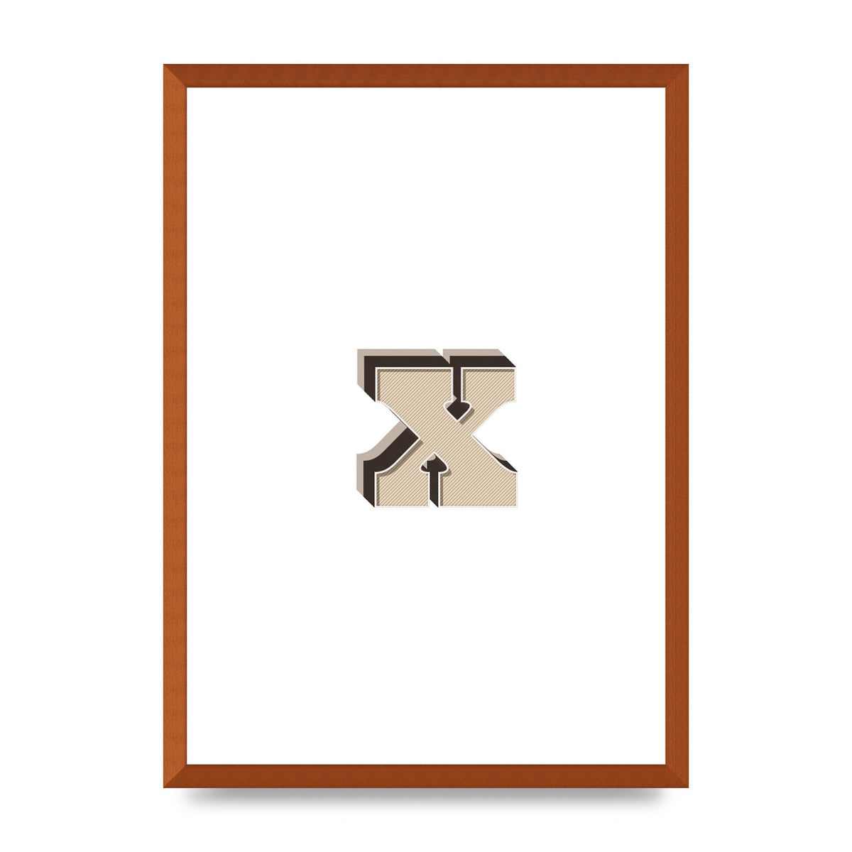 Alphabet Mix Match X" Art For The Home - A2 framed