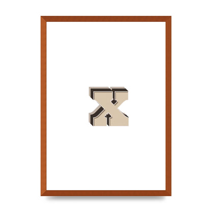 Alphabet Mix Match X" Art For The Home - A2 framed