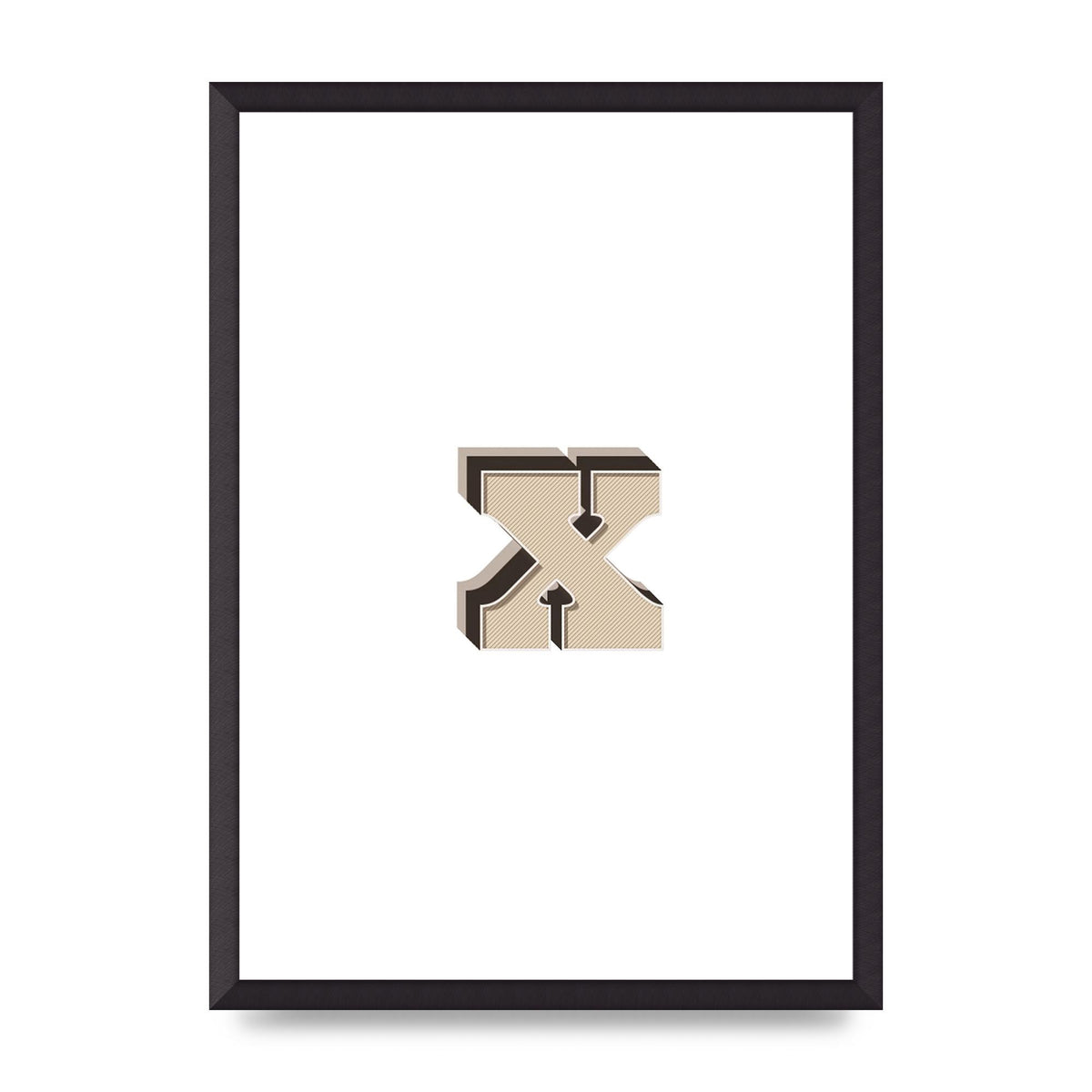 Alphabet Mix Match X" Art For The Home - A2 framed