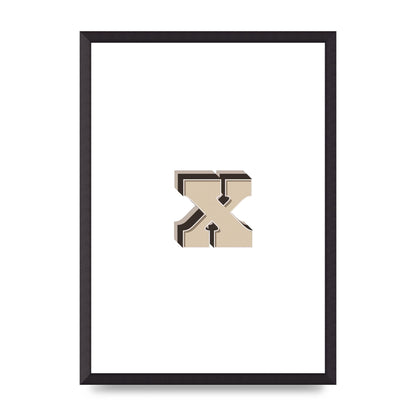 Alphabet Mix Match X" Art For The Home - A2 framed