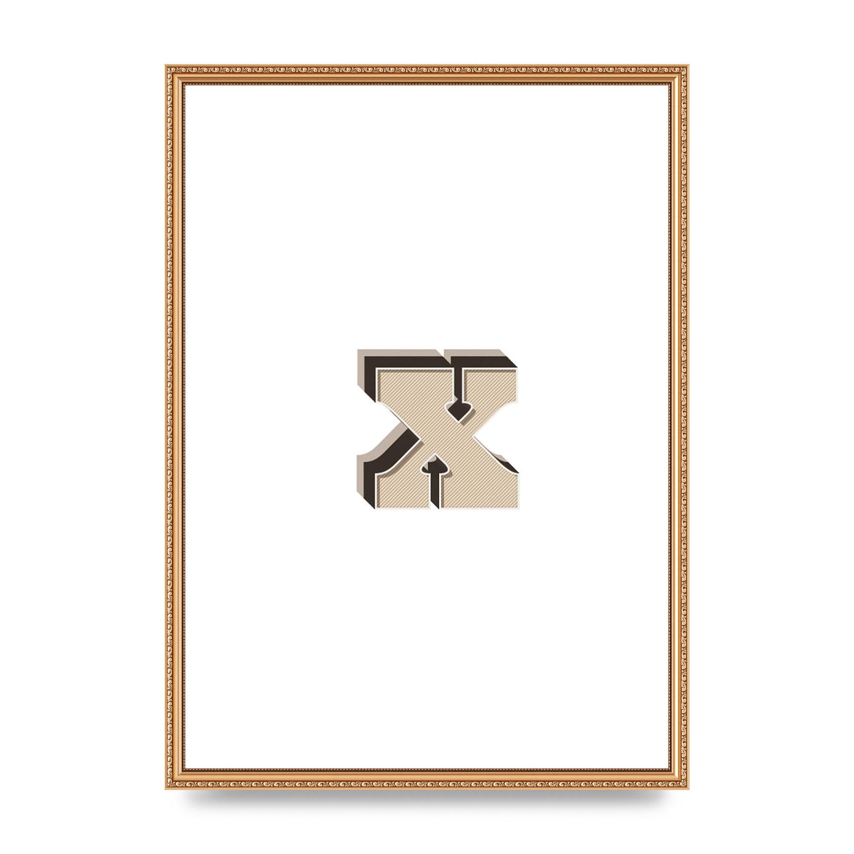 Alphabet Mix Match X" Art For The Home - A2 framed