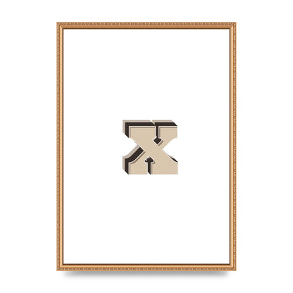 Alphabet Mix Match X" Art For The Home - A2 framed