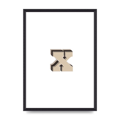 Alphabet Mix Match X" Art For The Home - A2 framed