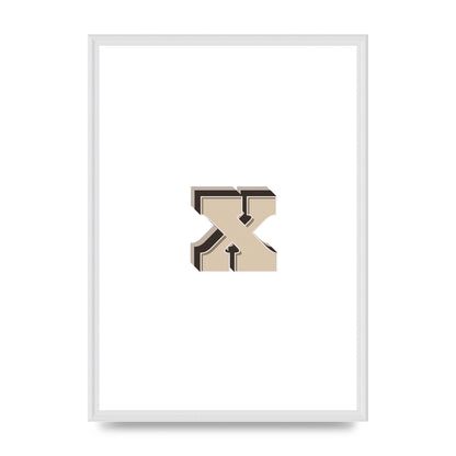 Alphabet Mix Match X" Art For The Home - A2 framed
