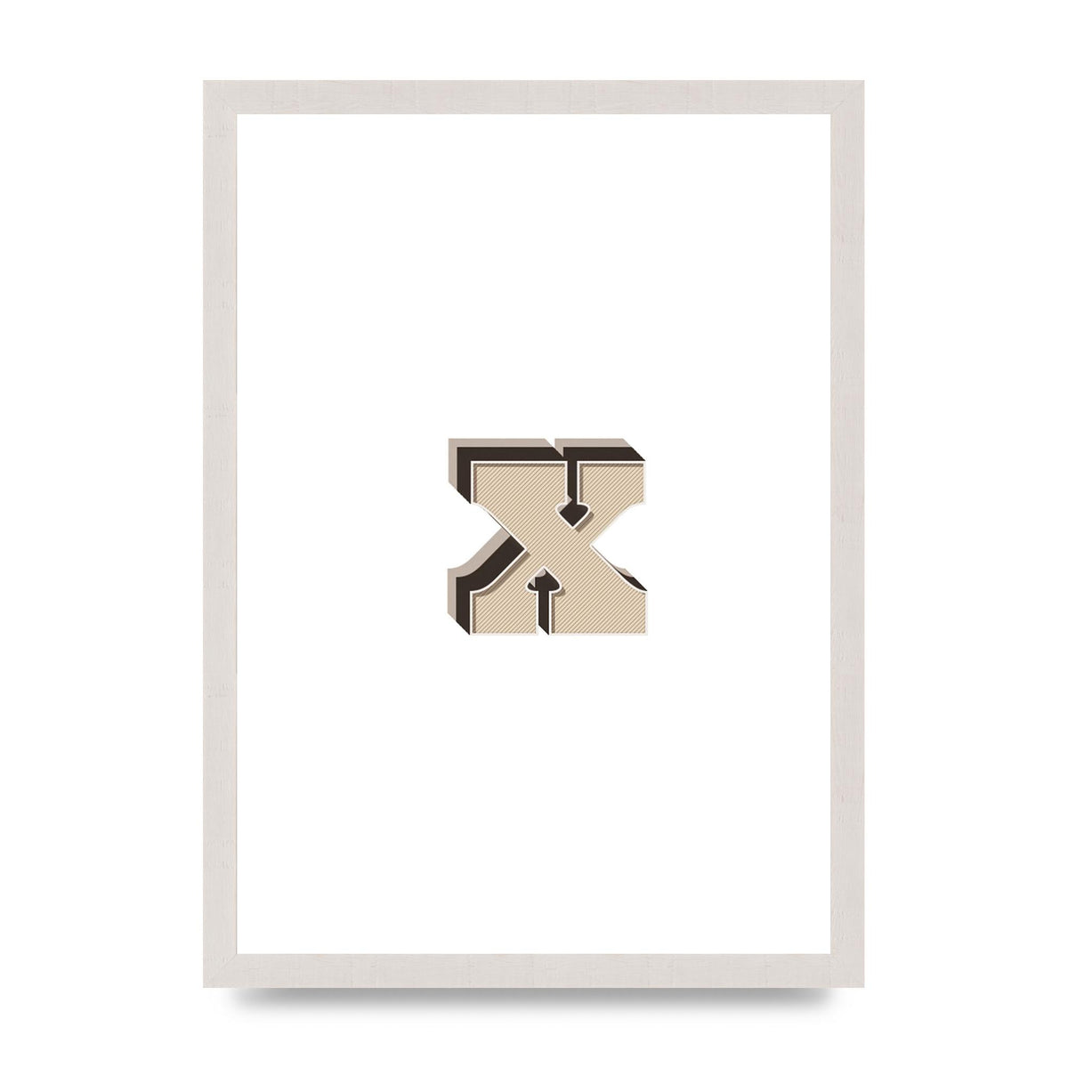 Alphabet Mix Match X" Art For The Home - A3 framed