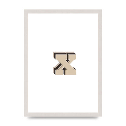 Alphabet Mix Match X" Art For The Home - A3 framed
