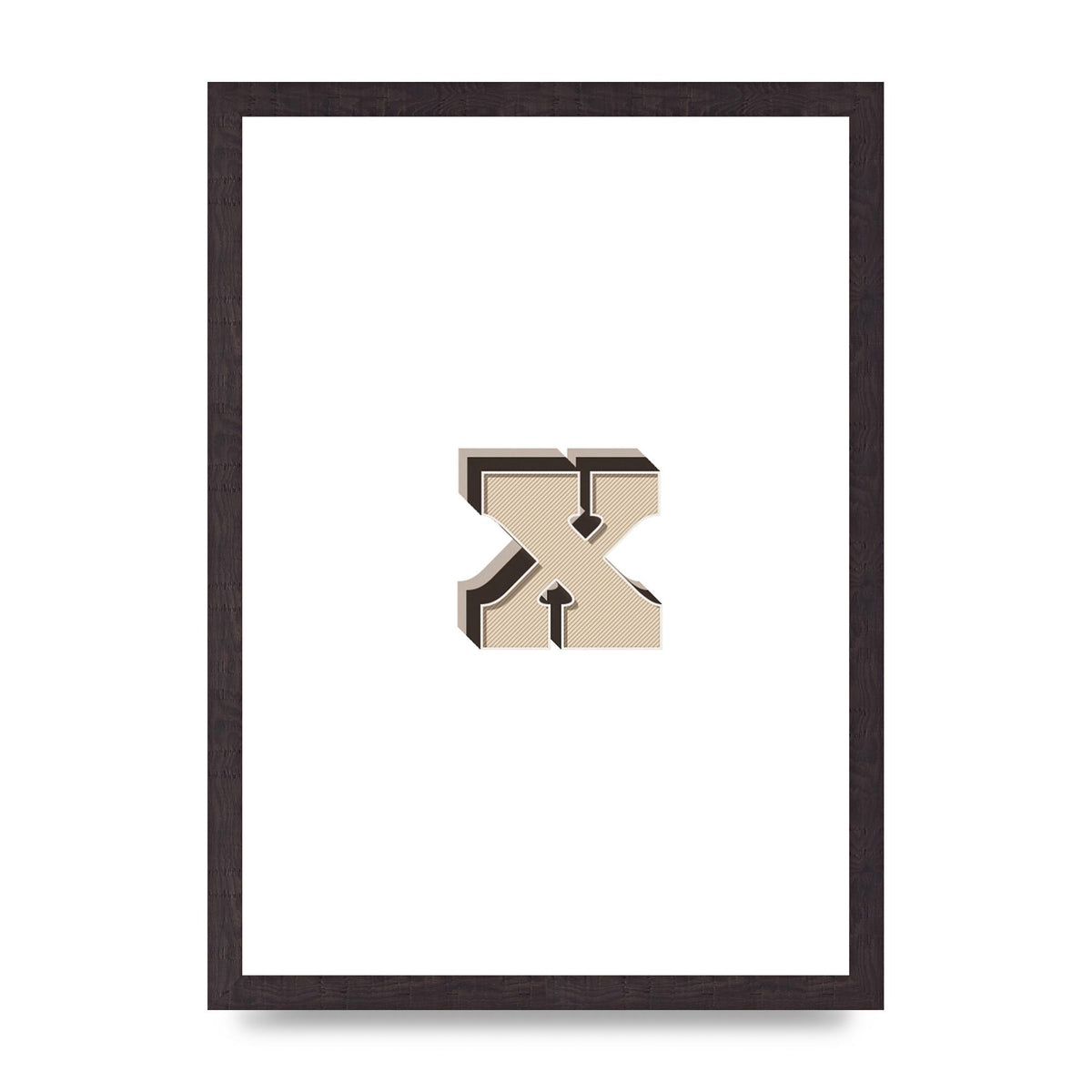 Alphabet Mix Match X" Art For The Home - A3 framed