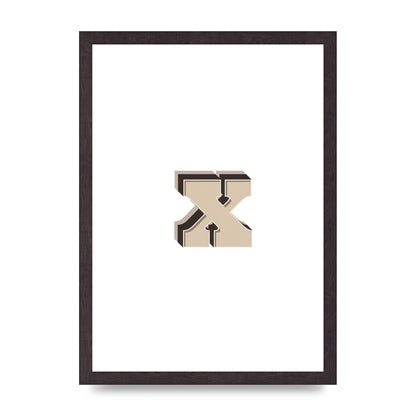 Alphabet Mix Match X" Art For The Home - A3 framed