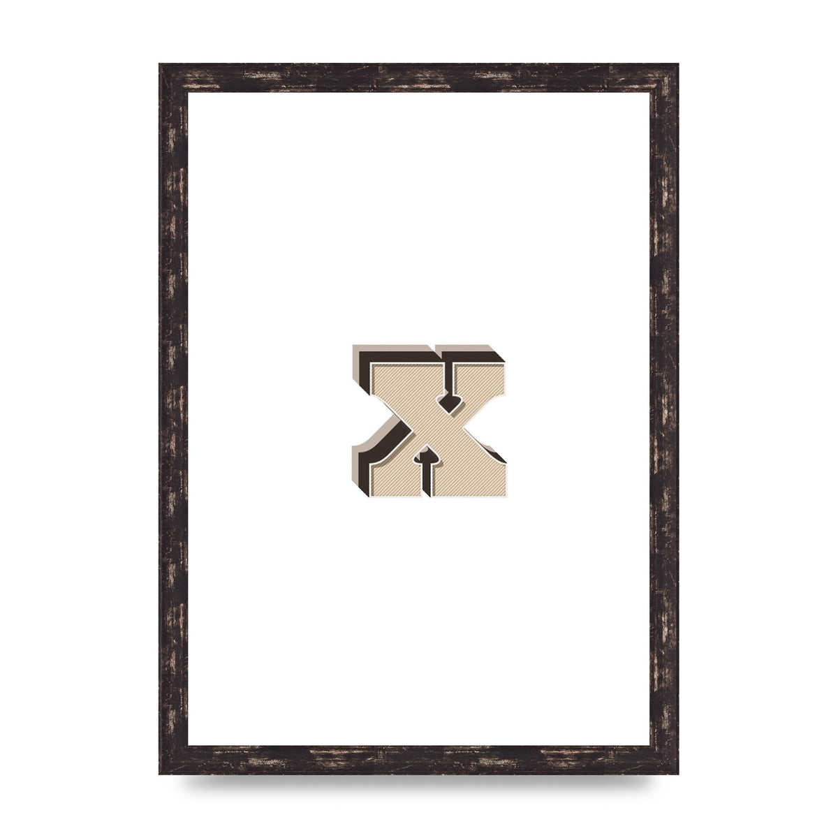 Alphabet Mix Match X" Art For The Home - A3 framed
