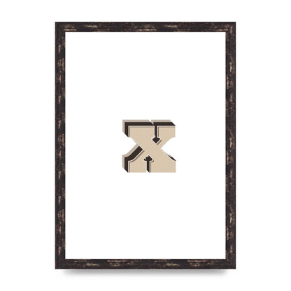Alphabet Mix Match X" Art For The Home - A3 framed