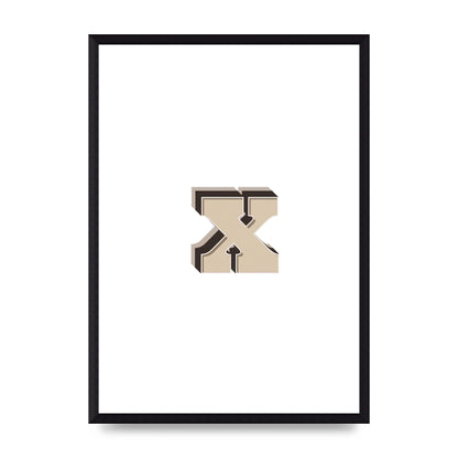 Alphabet Mix Match X" Art For The Home - A3 framed