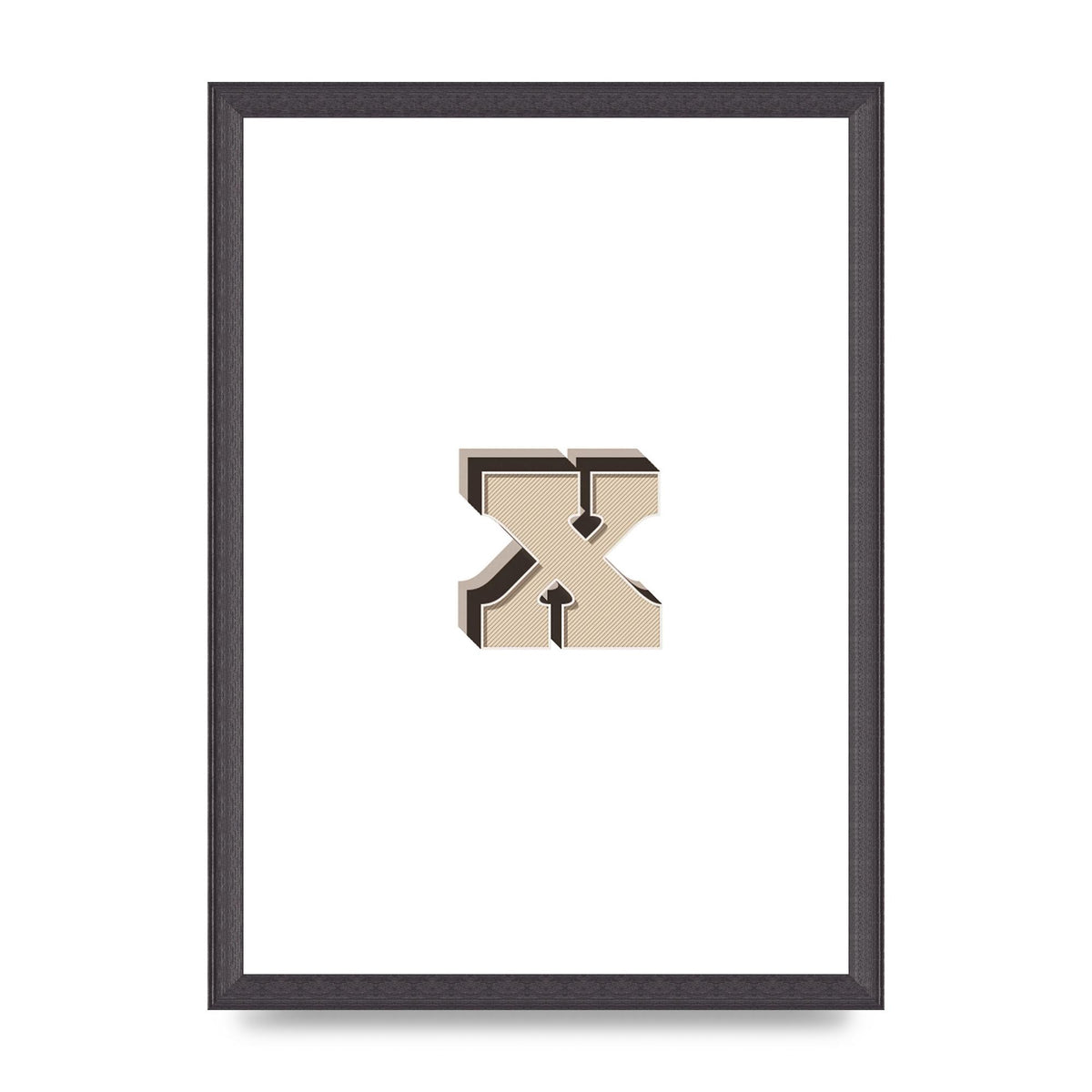 Alphabet Mix Match X" Art For The Home - A3 framed