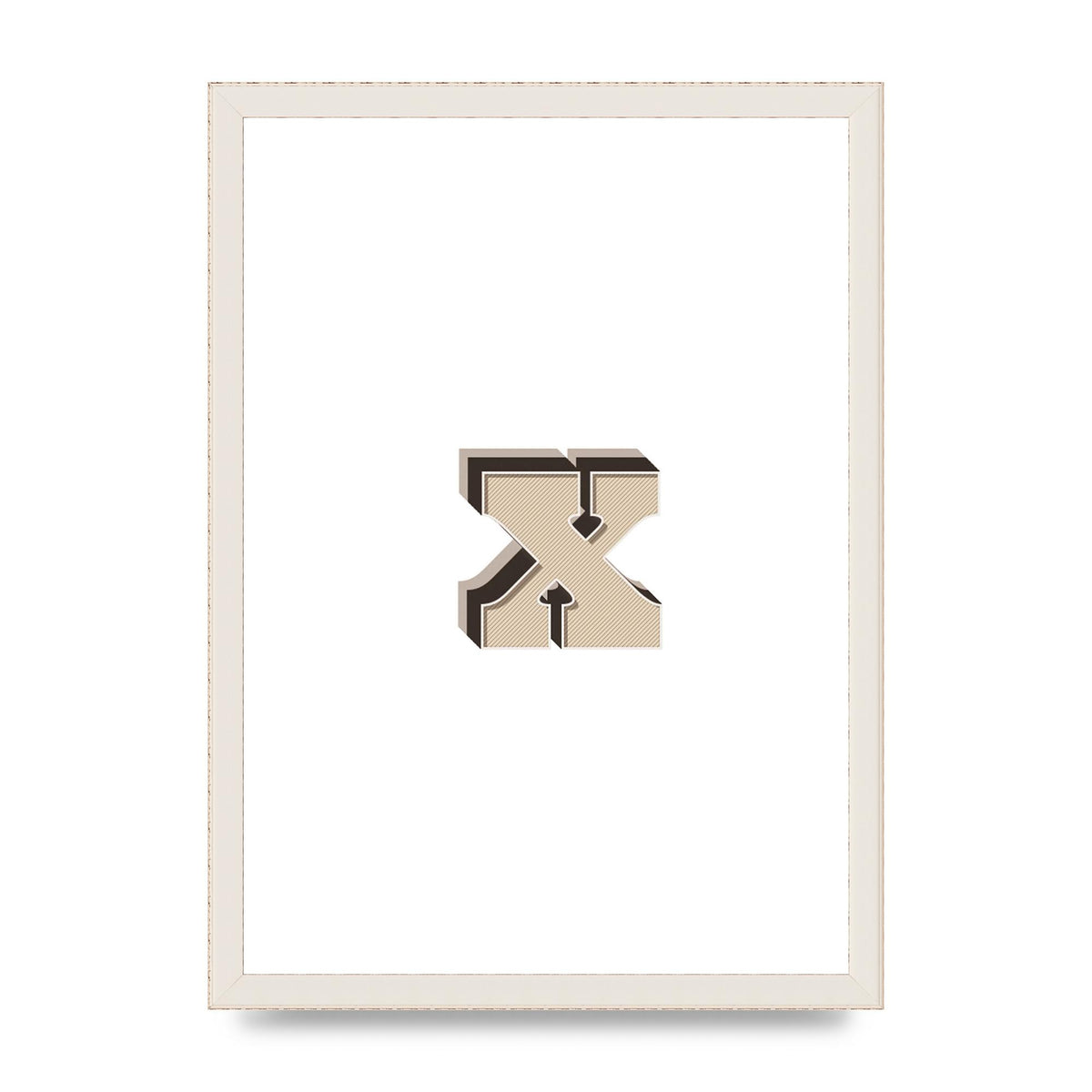 Alphabet Mix Match X" Art For The Home - A3 framed