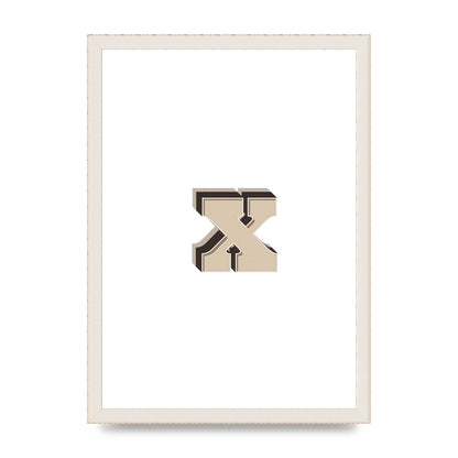 Alphabet Mix Match X" Art For The Home - A3 framed