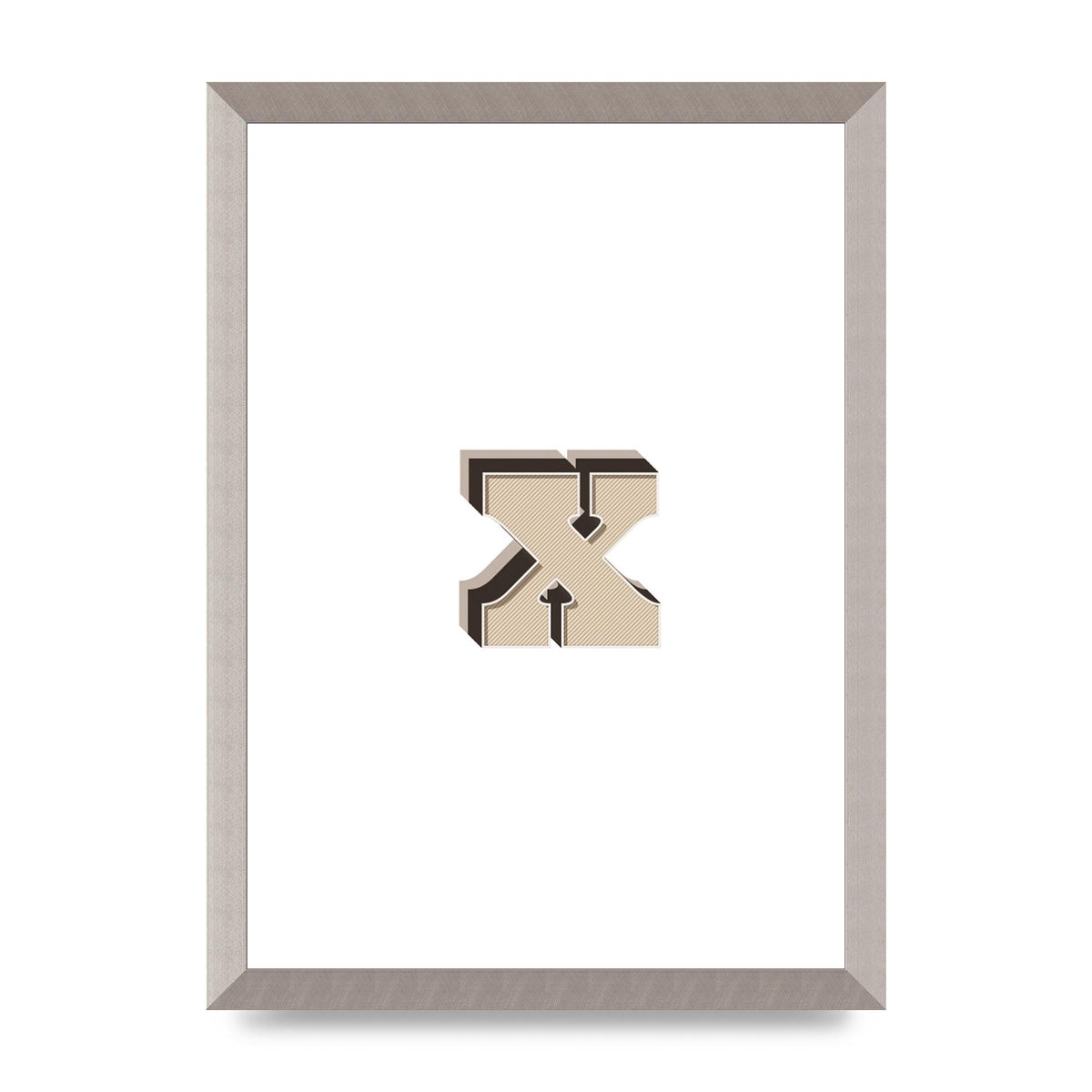 Alphabet Mix Match X" Art For The Home - A3 framed