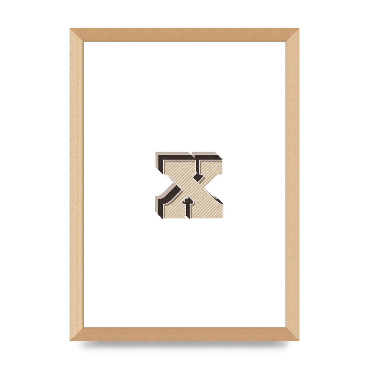 Alphabet Mix Match X" Art For The Home - A3 framed