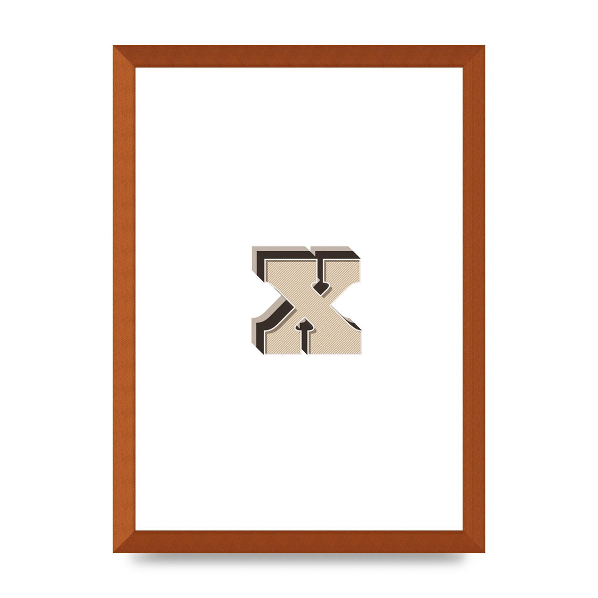 Alphabet Mix Match X" Art For The Home - A3 framed